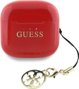 TWS Guess Glossy Effect Printed Classic Logo & Charm Red Headphones 3