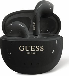 Guess Glossy Effect Egg Shape Printed Classic Logo TWS headphones, black 1