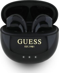 Guess Glossy Effect Egg Shape Printed Classic Logo TWS headphones, black 3