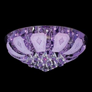 Chandelier VENTI, RGB, 32 LED, 32 W + E14, 6 x 60W, purple, o50 x h23 cm 1