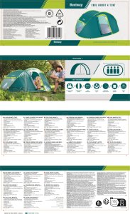 Four-person tent BESTWAY COOLMOUNT 4, 210 x 240 x 100 cm 11