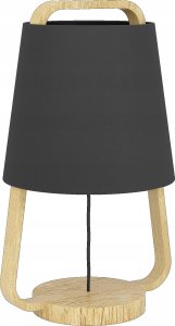 Table lamp EGLO AMALOZA, 1 x E27, max 40W, black/wood color 1