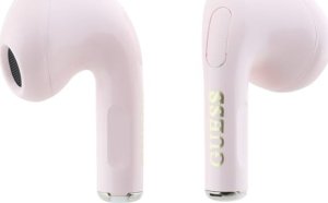 TWS Guess Glossy Effect Printed Classic Logo & Charm Pink Headphones 11