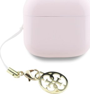 TWS Guess Glossy Effect Printed Classic Logo & Charm Pink Headphones 4