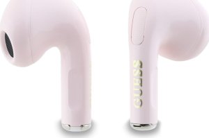 TWS Guess Glossy Effect Printed Classic Logo & Charm Pink Headphones 5