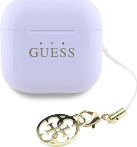 TWS Guess Glossy Effect Printed Classic Logo & Charm Lavender Headphones 3