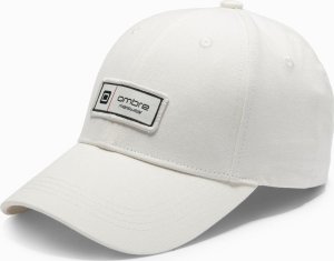 Czapka męska bejsbolówka z daszkiem i patchem  kremowa V4 OM-ACCS-0103 2