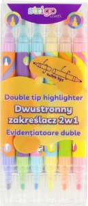 Zakreślacze 2w1 dwustronne 12 kolorów STRIGO EDUKAMP 1