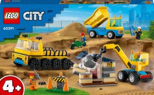 LEGO City Ciężarówki i dźwig z kulą wyburzeniową 3 szt. (60391) 1
