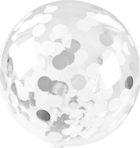 Balon transparentny z konfetti Celebrate srebrne EDUKAMP 1