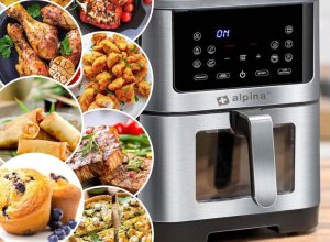 Alpina frytkownica beztłuszczowa 8 litrów cyfrowy wyświetlacz Airfryer 6