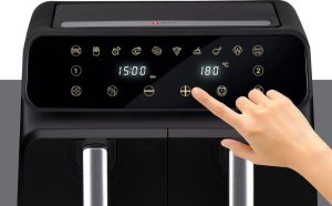 Frytkownica beztłuszczowa Alpina frytkownica beztłuszczowa 2x4 litry cyfrowy wyświetlacz Airfryer 6