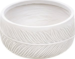 Doniczka okrągła 35 x 35 x 19 cm złamana biel FTERO 3