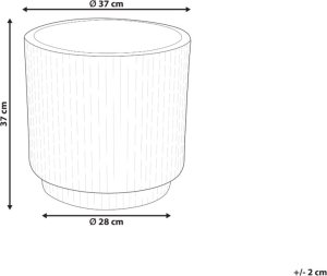 Doniczka okrągła  37 cm beżowoszara DARIA 7