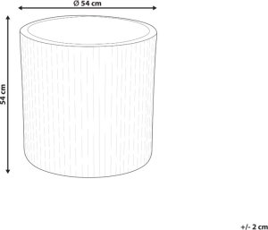 Doniczka okrągła  55 cm szara OREOI 6
