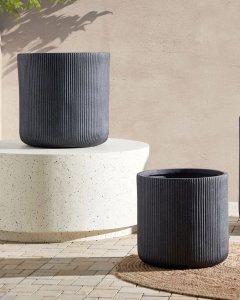 Doniczka okrągła  45 cm szara OREOI 2