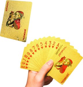 Karty Do Gry Towarzyskiej Eleganckie Banknot Dolar Złote Talia 54 Karty LEAN Toys 3