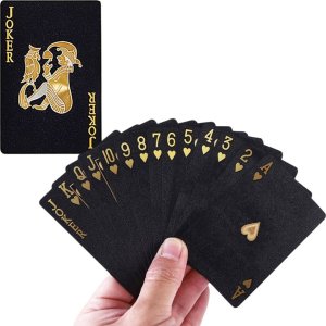 Karty Do Gry Towarzyskiej Eleganckie Banknot Dolar Czarne Talia 54 Karty LEAN TOYS 3