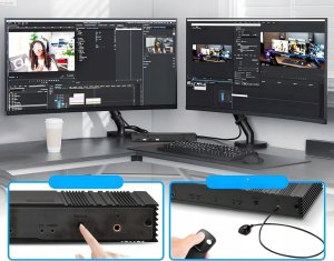 KVM Switch HDMI DP 2x2 KONSOLA PRZEŁĄCZNIK DISPLAYPORT 2 Monitory 4xUSB 3.0 one size 4