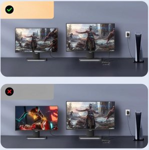 Pawonik SPLITTER HDMI 2.1 1x2 ROZDZIELACZ ULTRAHD HDCP 2.3 8K60HZ 4K 120HZ - 2 TV one size 4