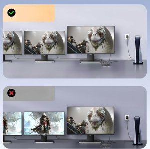 SPLITTER HDMI 2.1 1x3 ROZDZIELACZ ULTRAHD HDCP 2.3 8K60HZ 4K 120HZ - 3 TV one size 2