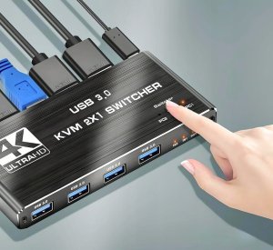 PRZEŁĄCZNIK KVM HDMI 2.0 4xUSB 3.0 SWITCH 4K/60HZ 2 KOMPUTERY - 1 MONITOR one size 2