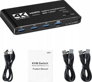 PRZEŁĄCZNIK KVM HDMI 2.0 4xUSB 3.0 SWITCH 4K/60HZ 2 KOMPUTERY - 1 MONITOR one size 10