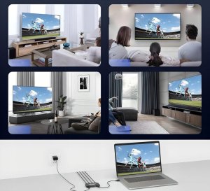 SPLITTER HDMI 2.1 1x4 ROZDZIELACZ ULTRAHD HDCP 2.3 8K60HZ 4K 120HZ - 4 TV one size 7