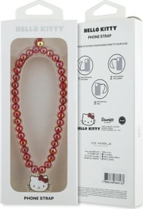 Zawieszka na telefon Hello Kitty Pearls   Kitty Head czerwony 4