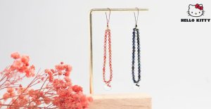 Zawieszka na telefon Hello Kitty Pearls   Kitty Head czerwony 5