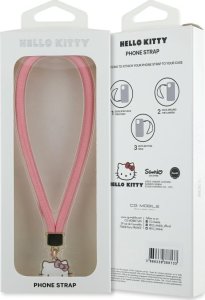 Zawieszka na telefon Hello Kitty Nylon    Cord Kitty Head różowy 3