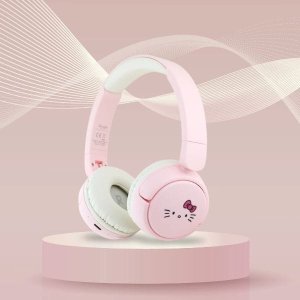 Słuchawki nauszne Hello Kitty Face Logo   Bluetooth różowy 8