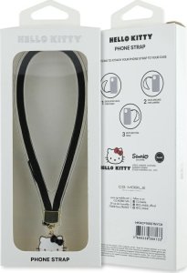 Zawieszka na telefon Hello Kitty Nylon    Cord Kitty Head czarny 3
