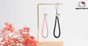 Zawieszka na telefon Hello Kitty Nylon    Cord Kitty Head czarny 4