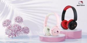 Słuchawki nauszne Hello Kitty Face Logo   Bluetooth czerwony 6