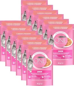 Purina One Junior Karma dla kociąt z łososiem i marchewką 12x85g 1