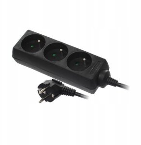 Plastrol PRZEDŁUŻACZ PS-370/3,0 E CZARNY 3G+0 3M 10A W-98177 3