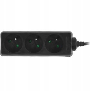 Plastrol PRZEDŁUŻACZ PS-370/3,0 E CZARNY 3G+0 3M 10A W-98177 5