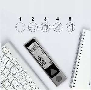 DALMIERZ LASEROWY PROFESJONALNY WIDOCZNY CYFROWY MIERNIK ODLEGŁOŚCI 40m LCD 13