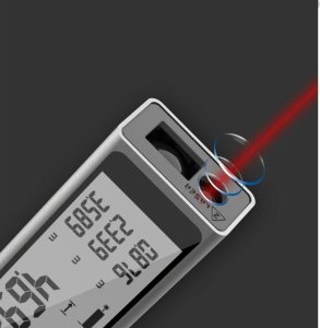 DALMIERZ LASEROWY PROFESJONALNY WIDOCZNY CYFROWY MIERNIK ODLEGŁOŚCI 40m LCD 5
