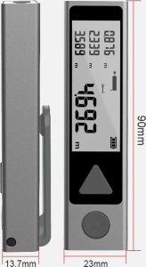 DALMIERZ LASEROWY PROFESJONALNY WIDOCZNY CYFROWY MIERNIK ODLEGŁOŚCI 40m LCD 9