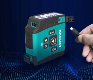 DALMIERZ LASEROWY 3w1 40m LCD MIARKA 5m FUNKCJE POMIAROWE USB 6