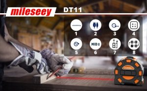 CYFROWY DALMIERZ LASEROWY MIARKA 5m DOKŁADNY MIERNIK ODLEGŁOŚCI ZASIĘG 40m 10