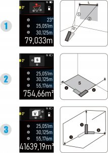 DALMIERZ LASEROWY POMIAR KĄTA POZIOMICA SMART LIFE ANDROID iOS SZKIC 100m 12