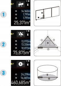DALMIERZ LASEROWY POMIAR KĄTA POZIOMICA SMART LIFE ANDROID iOS SZKIC 100m 14