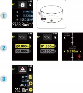 DALMIERZ LASEROWY POMIAR KĄTA POZIOMICA SMART LIFE ANDROID iOS SZKIC 100m 15