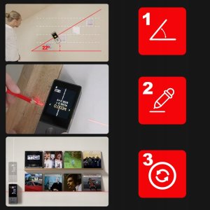 DALMIERZ LASEROWY POMIAR KĄTA POZIOMICA SMART LIFE ANDROID iOS SZKIC 100m 3