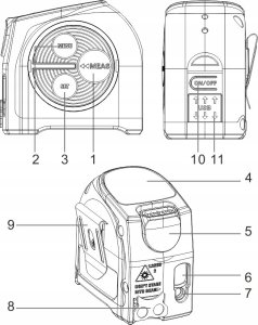 DALMIERZ CYFROWY 40m LASEROWY MIERNIK ODLEGŁOŚCI TAŚMA MIERNICZA 5m USB-C 7