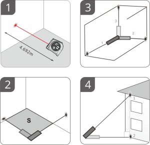 DALMIERZ CYFROWY 40m LASEROWY MIERNIK ODLEGŁOŚCI TAŚMA MIERNICZA 5m USB-C 8