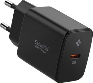 SPIGEN ESSENTIAL EE201EU 1-PORT NETWORK CHARGER 20W BLACK 1